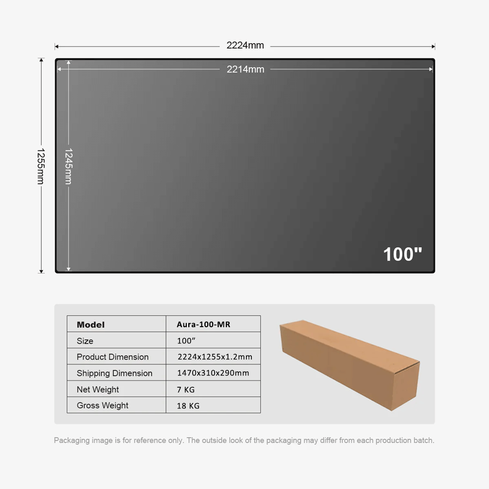 FSCREEN Aura Series Fresnel ALR Magnetic Rollable Projection Screen-100 Inch