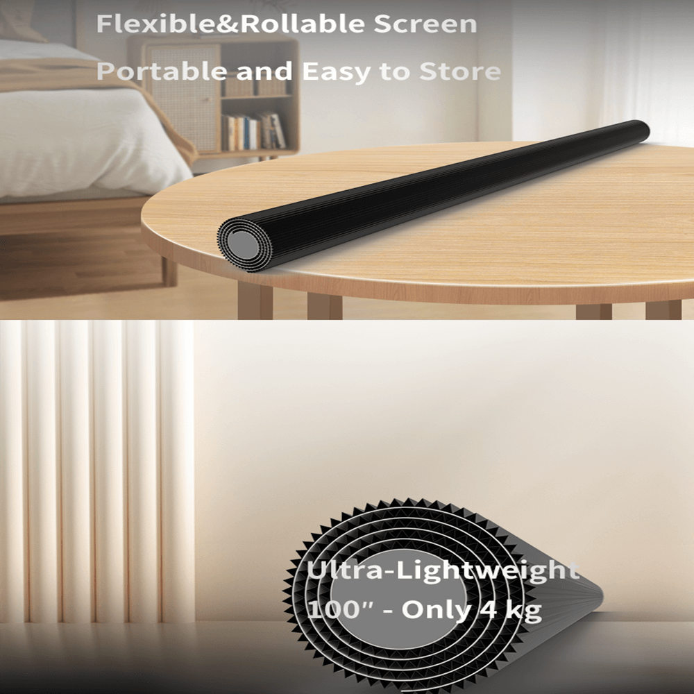 FSCREEN ZigZag Series Fresnel ALR Scroll Portable Projection Screen -100 Inch