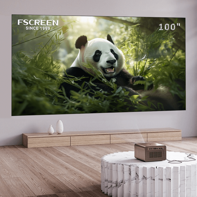 FSCREEN Iris Pro Series Fresnel ALR Tri-Chroma Fixed Frame Projection Screen -100 Inch