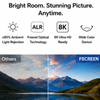 Aura Series Fresnel ALR Motorized Floor Rising Projection Screen -100 Inch