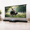 Aura Series Fresnel ALR Motorized Floor Rising Projection Screen -100 Inch